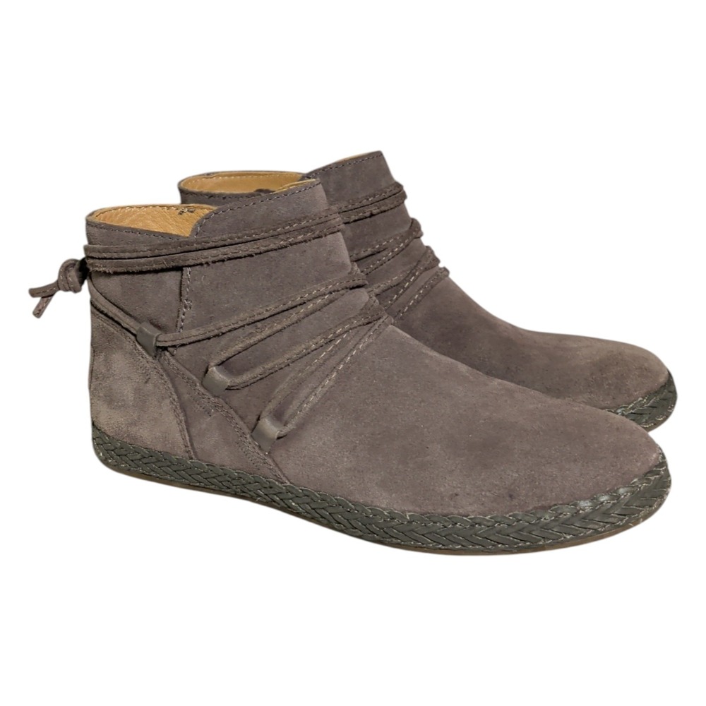 UGG Rianne Boots Womens Size 7.5 Gray Suede Preppy Outdoor Bohemian 1123598